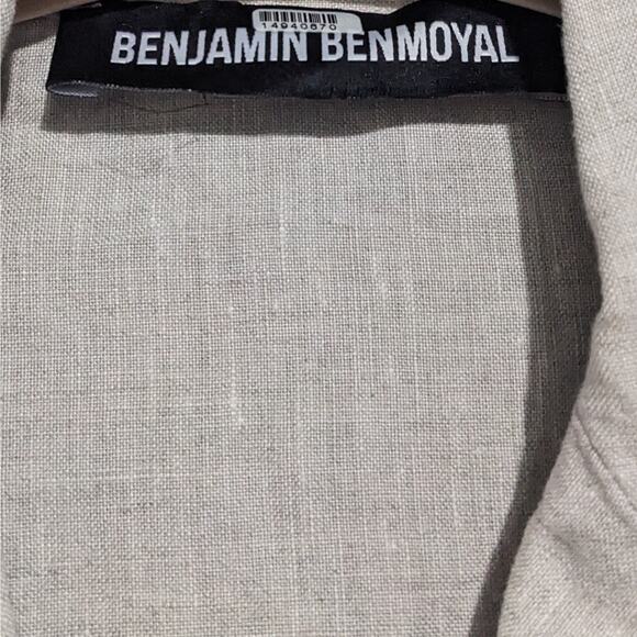 Benjamin Benmoyal Cassette Bowling Button Down Shirt Cream Women's Size Small - Picture 9 of 11